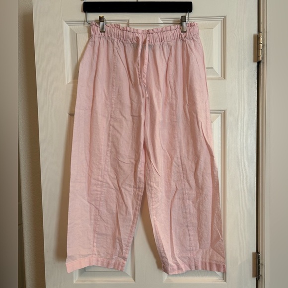 Hatch | Pink Cropped Cotton Pants Lightweight Sz 0/XS - Picture 1 of 7